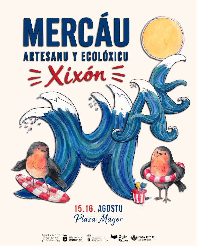 cartel_mae_gijon Mercado Artesano y Ecológico de Gijón julio 2026